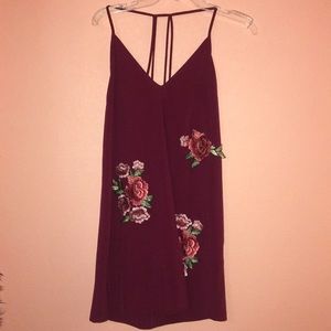 Burgundy Floral Dress